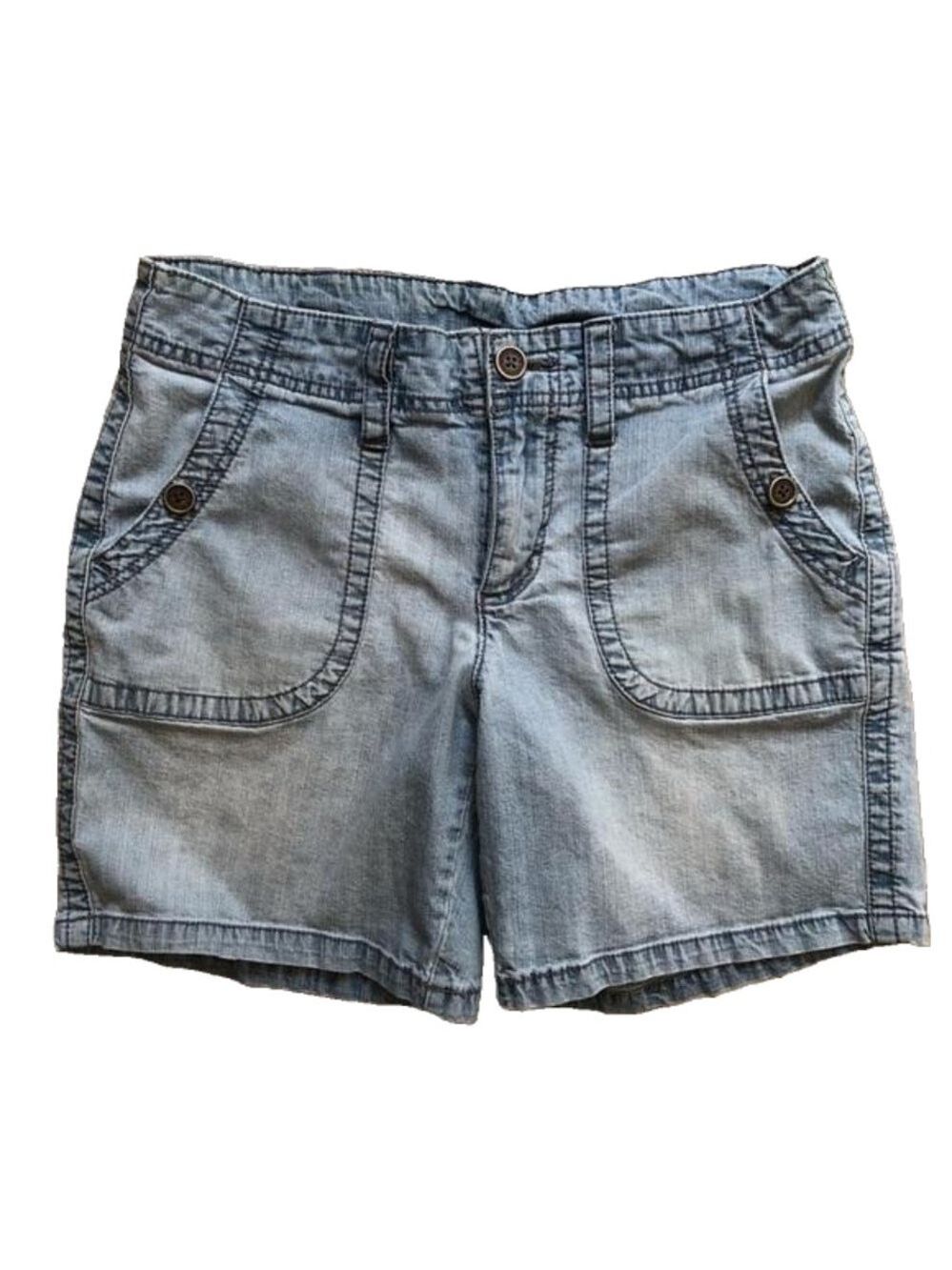 𝅺Vintage Faded Glory High Waist Mom Jeans Denim Shorts Size 10